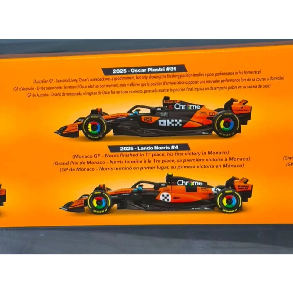 Bburago 1:43 McLaren Formula 1 Racing Team Special Livery Diecast Car Set